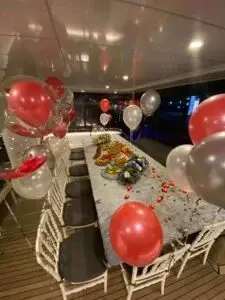 special private decoration on yacht